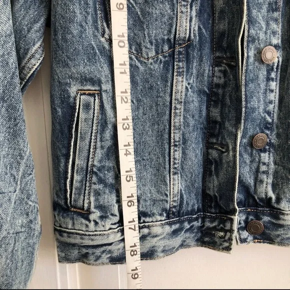 NWT Gap Teens Medium Washed Oversized Denim Jacket Size Large 10.